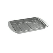 Nordic Ware Naturals 12.7 x 14.7" Aluminum Oven Bacon Pan with Nesting Rack for Crisping, Baking and Roasting, Silver