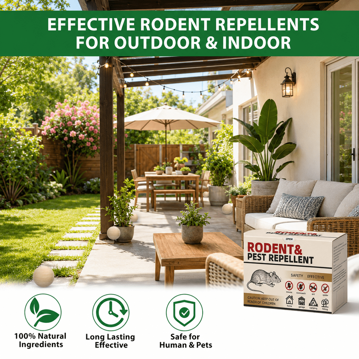 RodentRepellent 36 Balls, Peppermint Oil MouseRepellent Indoor & Outdoor Use, Natural Moth Balls forRodent MiceRepellent for Home, Garage, Car, RV & Garden