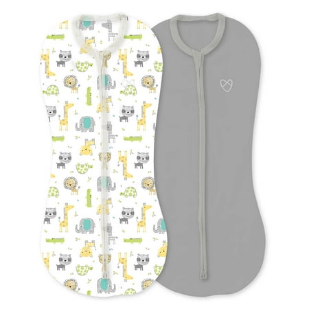 Summer Infant SwaddleMe Pod Cotton Spandex Blend 2 Pack - Newborn - Safari