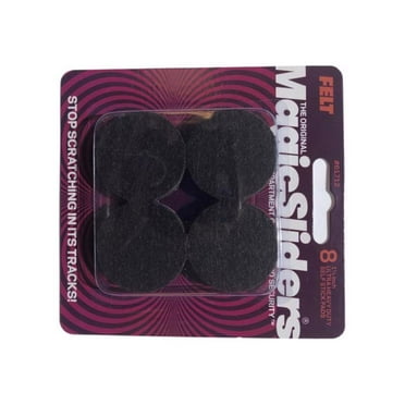 Magic Sliders 61712 1.5 in. Brown Round Ultra Heavy Duty Self Stick Felt Pad - 8 Pack