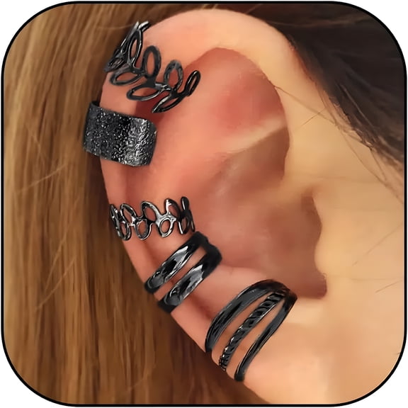 DESIGNICE Ear Cuff Earrings for Women Ear Cuffs Non Piercing Clip on Cartilage Earrings Gold Knot Earrings for Women Round Huggie Non Pierced Jewelry Gifts Trendy Stuff