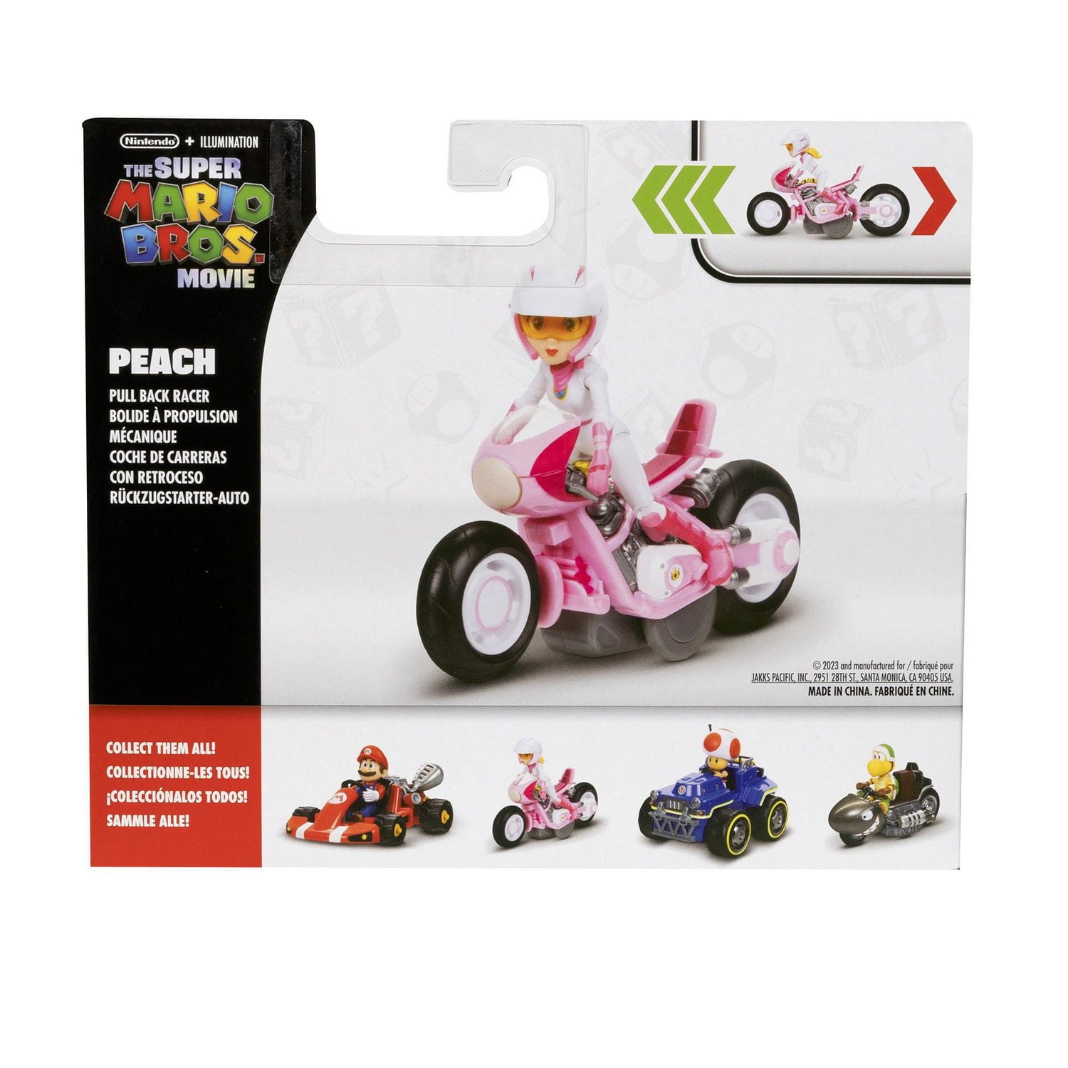 The Super Mario Bros. Movie – 2.5” Figure with Pull Back Racer – Peach