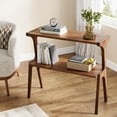 thumbnail image 1 of Tribesigns Narrow End Table Solid Wood Legs,Long Bedside Table for Bedroom, Small Spaces, Rustic Brown, 1 of 5