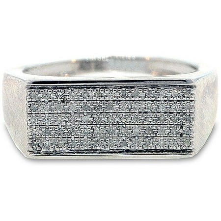 Men's White Diamond Accent Sterling Silver Ring