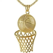 AUNOOL Basketball Lovers Gifts Necklace Basketball Hoop Sports Pendant