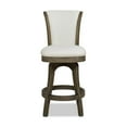 thumbnail image 3 of Henry 26" Armless Swivel Counter Height Bar Stool Natural White Linen 3 Pc Set, 3 of 11