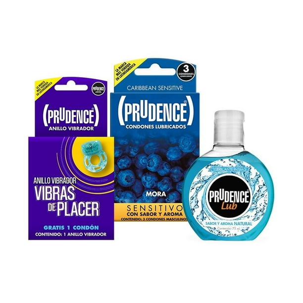 Kit Prudence 3 Elementos, Anillo Vibrador, Lubricante Natural 75ml,  Condones Mora Sensitivo con 3 piezas | Walmart en lnea