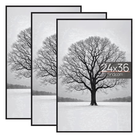 sindcom 24x36 picture frames  gallery wall poster frames set of 3  black