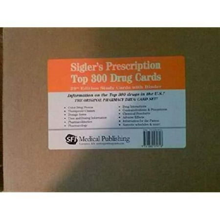 Sigler's Prescription Top 300 Drug Cards: Study Cards w/ Binder (Sigler, Sigler Prescription Drug