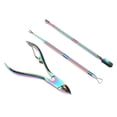 thumbnail image 1 of Cuticle Trimmer Set, Lightweight Cuticle Scraper Stainless Steel Nail Care Multifunctional Professional  For Toenails, 1 of 8