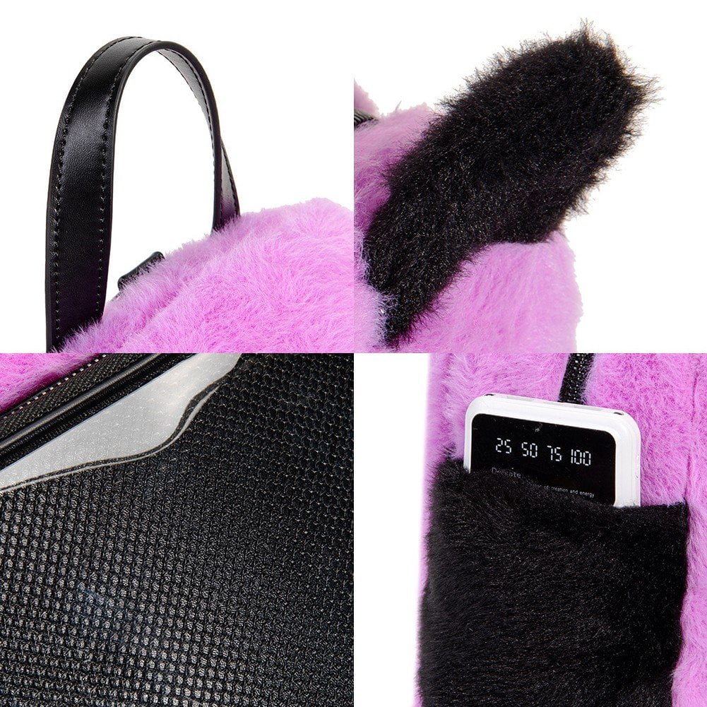 Yvsxxv Purple Plush Ita Backpack, Women Pin Display Daily Backpack, 1 Pc