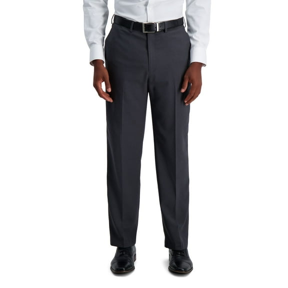 Haggar Mens Dress Pants 44X32 Classic-Fit Comfort Stretch Gray 44