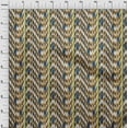 thumbnail image 3 of Tissu de Soie de Coton de Pomme Rayé et Tissu Imprimé Chevron Ikat 1 Yard 42 Inch Wide, 3 of 4