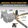 thumbnail image 2 of Poulan Pro Gas Pressure Washer, 4400 PSI & 4.2 GPM, 420cc Power High Pressure Washer with 50ft Hose and 12-inch Wheels, 31\" Spray Lance, 5 Nozzles for Cars Driveways Patios Fences Daily Cleaning, 2 of 9