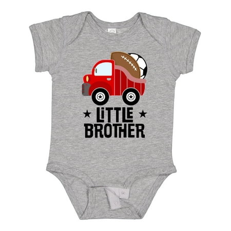 

Inktastic Little Brother Truck Gift Baby Boy Bodysuit