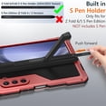 thumbnail image 3 of Funda metálica YQODSZ para Samsung Galaxy Z Fold 5 5G, color rojo, 3 of 7
