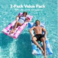 thumbnail image 6 of 2-Pack Inflatable Pool Floats Mat - XL Pool Floaties Adults Size with Headrest, Sun Tanning Raft Lake Beach Swimming Pool Party Toys Floating Lounge Above Water Keep Cool, 6 of 7