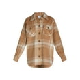 thumbnail image 5 of Time and Tru Women's Plaid Button Front Shacket, XS-XXXL, 5 of 5
