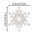 thumbnail image 2 of 6-Piece Transparent Acrylic Snowflake Hanging Ornament Set For Festive Christmas Tree And Home Party Decoration, 2 of 8