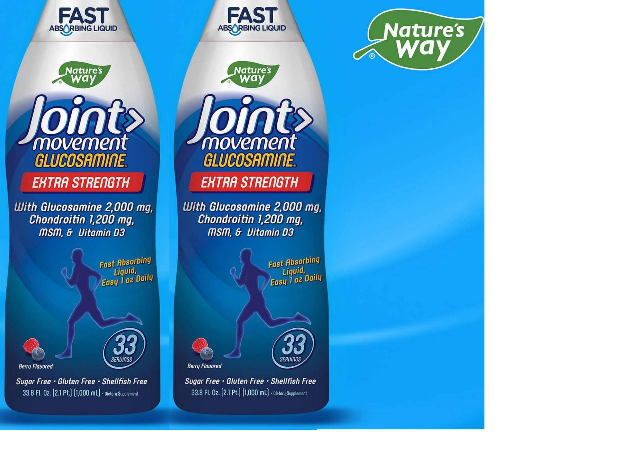 Nature's Way Joint Movement Glucosamine Extra Strength 33.8 Oz. each. Pack of 2 bottles