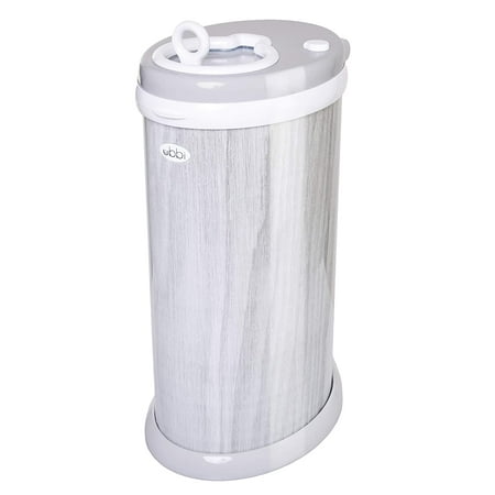 Ubbi Steel Odor Locking, No Special Bag Required Money Saving, Awards-Winning, Modern Design, Registry Must-Have Diaper Pail, Woodgrain