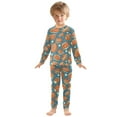 thumbnail image 3 of joogoo Rugby Ball Football Stars Pajamas Set Long Sleeve Soft Cotton Sleepwear 2 Piece 18M, 3 of 7