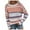 White, variant on Towmus Pink Womens Sweater Fall Winter Striped Sweaters Casual Trendy Sweater