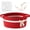 Red, variant on Small Woven Rope Storage Basket with Bow and Ribbons and Gift Bags, Red Gift Baskets Empty, Kids & Baby Toys Basket with Handles, Bowknot Decorative Baby Gift Basket for Toys