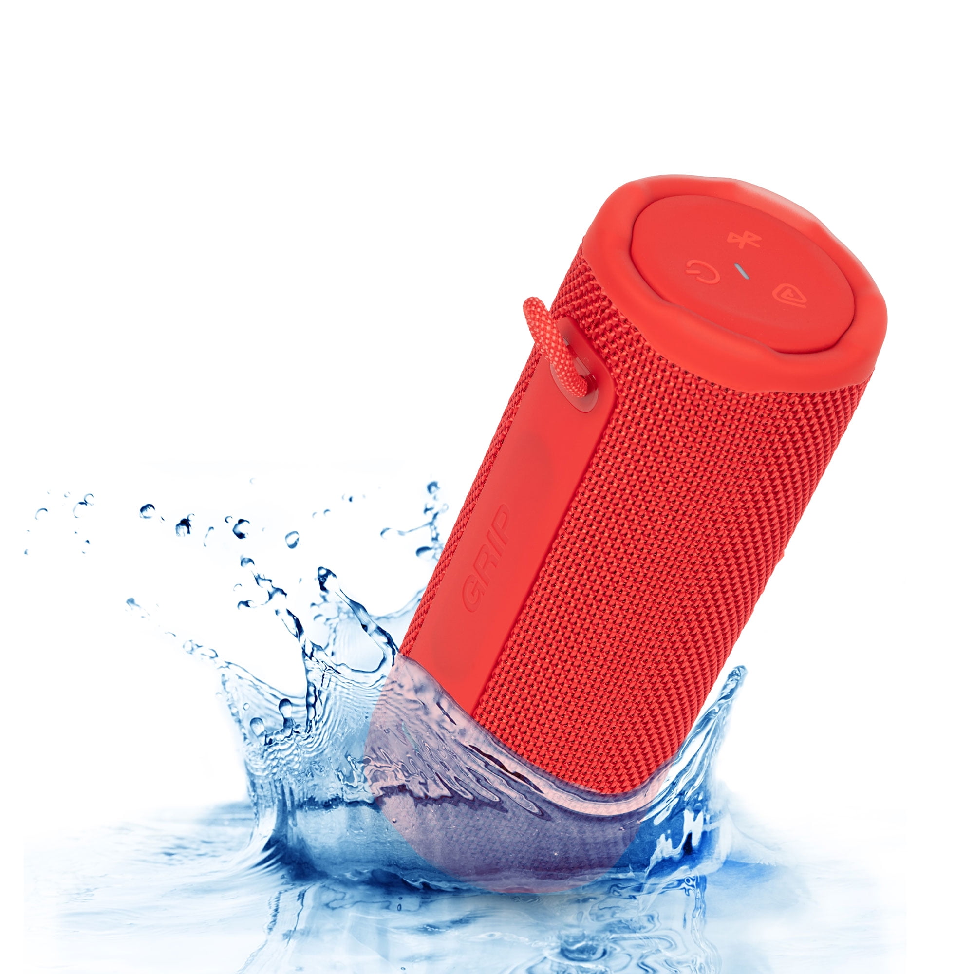 JBL Grip Portable Bluetooth Speaker Red (JBLGRIPRD) – IP68 Waterproof & Dustproof | Bluetooth 5.4 | AI Sound Boost | 14-Hour Battery | Includes Carrying Case & Cleaning Cloth