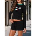 thumbnail image 2 of Y2K Low Rise Skorts, Solid Drawstring Elastic Waist Side Slit Micro Skirt With Built-In Shorts, Stretchy Bodycon Skorts For Summer Streetwear Club Preppy Aesthetic Outfits, 2 of 19