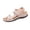 Khaki, variant on DIVVce Star Embroidered Wedge Sandals For Women Open Toe Adjustable Strap Comfort Footwear