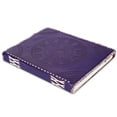 thumbnail image 3 of Vintage Leather Bound Journal Handmade Embossed Pentagram Star  Notebook A4 Personal  Sketchbook Thought Blank Book with Unlined Pages for Writing and Sketching in Purple, 3 of 4