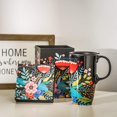 thumbnail image 2 of Topadorn Ceramic Mug Pink Flower Porcelain Coffee Mug with Gift Box,17oz. Pink Flower, 2 of 8