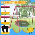 thumbnail image 5 of PRINIC A Frame Swing Stand Heavy Duty Sturdy Metal Frame Large Size with Ground Anchored All Weather Usage for Backyard, 71" Height Holds Up to 550lbs (Swing NOT Included), 5 of 10
