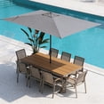 thumbnail image 5 of Abble 10x6.5ft Rectangular Patio Umbrella with Crank Handle, Outdoor Market Umbrella with 6 Sturdy Umbrella Ribs, Waterproof, Dark Gray, 5 of 10