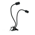 thumbnail image 2 of Support de Lampe de Lecture, Support de Lampe de Table Noir Double Tête Installation Simple E27/E26 pour Lampes de Croissance des Plantes pour Salons Prise US, 2 of 8