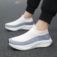 thumbnail image 4 of Men's Slip‑On Sock Style Running Sneakers, Stretch Knit Upper Athletic Shoes with Curved Thick Midsole for Daily Sports and Walking, 4 of 7
