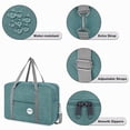 thumbnail image 4 of WANDF Personal Item Bag 18x14x8 Carry on Luggage Airline Approved,Foldable Travel Duffle Bag with Shoulder Strap,Underseat Packable 25L Weekend Bag for Women Men(Light Green), 4 of 8