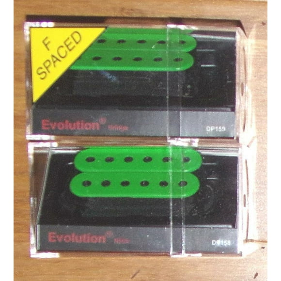 DiMarzio® Evolution DP159 F-Spaced-51mm &amp; DP158 Reg Spaced-49mm Set~Green~New