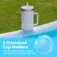 thumbnail image 4 of SLOOSH 85" x 57" Extra Large Inflatable Tanning Pool Adult with Pillow, Pool Floats Suntan Tub Raft, Blue, 4 of 7