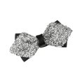 thumbnail image 5 of Boys' Bow Tie for Ages 5-10, Crystal Encrusted Leather Bow Tie for Kids, Formal Bow Tie for Wedding, Party, Hosting, and Suit Accessories Silver, 5 of 5