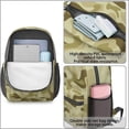 thumbnail image 3 of 17 Inch Lightweight Backpack,PVC Waterproof Oxford Fabric, Ergonomically Designed, with Large Capacity, Camouflage Print, 3 of 5