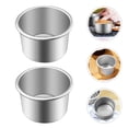 thumbnail image 2 of 6pcs Mini Cake Pan Aluminum Alloy Round Cake Pan With Removable Bottom Cake Bake Molds, 2 of 8