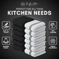 thumbnail image 3 of Infinitee Xclusives Black Kitchen Towel Pack of 12 - 100% Cotton - 15x25 inches., 3 of 11