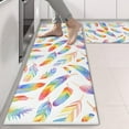 thumbnail image 2 of Kitchen Rugs Sets Of 2,Rainbow Watercolor Feather Pattern Anti Fatigue Kitchen Mat Rugs Non Slip Washable,Decorative Kitchen Floor Mats for Kitchen,Sink,Laundry,17"X47", 2 of 5