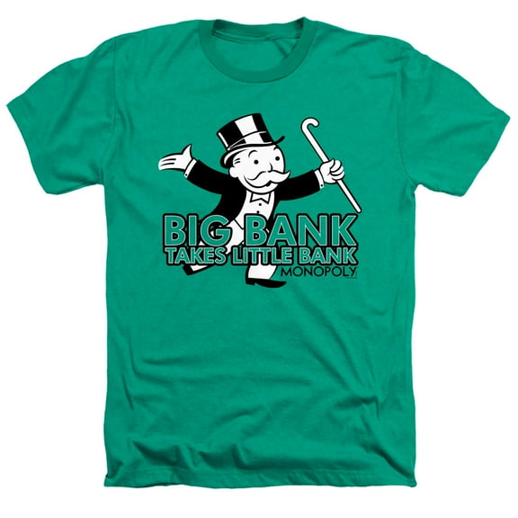 Monopoly - Big Bank - Heather Short Sleeve Shirt - X-Large
