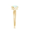 thumbnail image 4 of Oval Ethiopian Opal Solitaire Ring with Diamond for Women - 0.9 Ct - AAA Grade, 10K Yellow Gold, US 7.50, 4 of 10