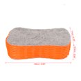 thumbnail image 2 of Unique Bargains 2 Pcs Orange Gray Car Wash Sponge Cleaning Double Sided Dirt Washing Tool  Absorbent, 2 of 5