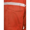 thumbnail image 5 of Zaldita Men's Reflective Stripe Work Overalls One Piece Zipper Jumpsuit Mechanic Workshop Auto Orange L/170, 5 of 7