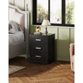 thumbnail image 5 of GALAXHERO 3 Drawer Night Stands for Bedroom, Black Tall Nightstand with Storage Cabinets, Wooden Bedside Table End Table for Living Room, 5 of 7